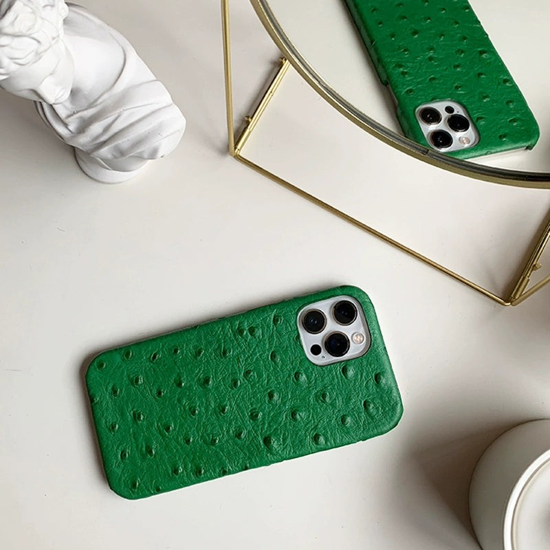 Vintage green ostrich pattern